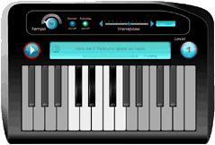 Das virtuelle Keyboard der Hörtraining-Software "Amadeus" von Peter M. Haas