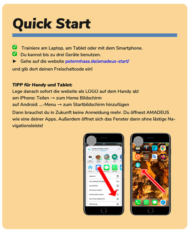Quickstart-Guide zum Hörtrainer Amadeus