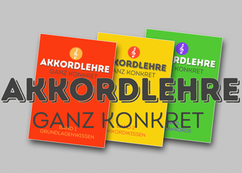 Harmonielehre lernen: Akkordlehre Band 1 – 3 | Bücher mit Videos & Online-Übungen Titelbilder 3 Bände Harmonielehre-Buch "Akkordlehre" von Peter M. Haas