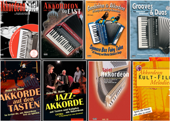 Akkordeonbücher – So macht Spielen und Lernen Spaß! Cover: Lehrbücher von Peter M. Haas