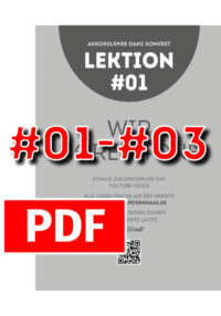 Akkordlehre #01-#03 (PDF) - die ersten drei Lektionen aus Band 1 im Bundle mit Preisvorteil
