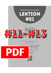 Akkordlehre #11-#13 (PDF) - die ersten drei Lektionen aus Band 2 im Bundle mit Preisvorteil