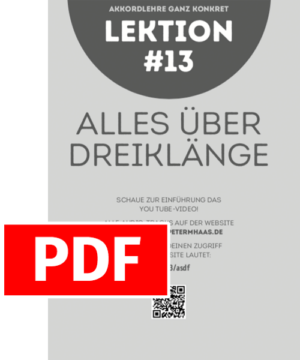 Lektion #13 "ALLES ÜBER DREIKLÄNGE"