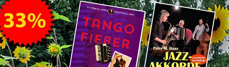 Begrüße den Herbst mit Tango und mit Jazz-Harmonien Sparangebot Akkordeonbücher von Peter M. Haas
