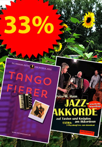 Tango spielen – Jazzakkorde kennen lernen – 33% sparen! Sparbündel Akkordeonbücher von Peter M. Haas