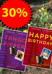 TANGO FIEBER und HAPPY BIRTHDAY: die beiden tollen Notenbücher im Sparpaket! 30 Prozent Rabatt Illustration