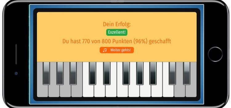 Ear-Trainer-Keyboard-AMADEUS-auf-dem-Smartphone-Erfolgsmeldung